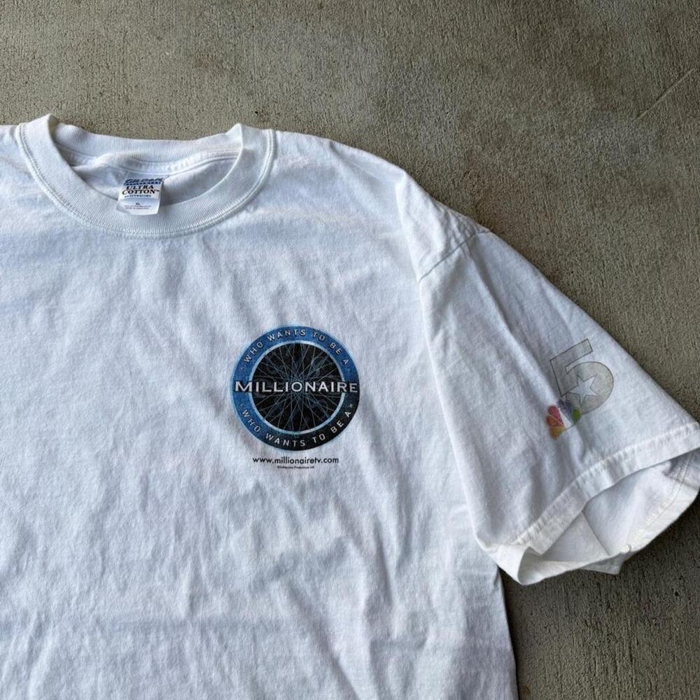 Who wants to be a millionaire vintage white shirt XL